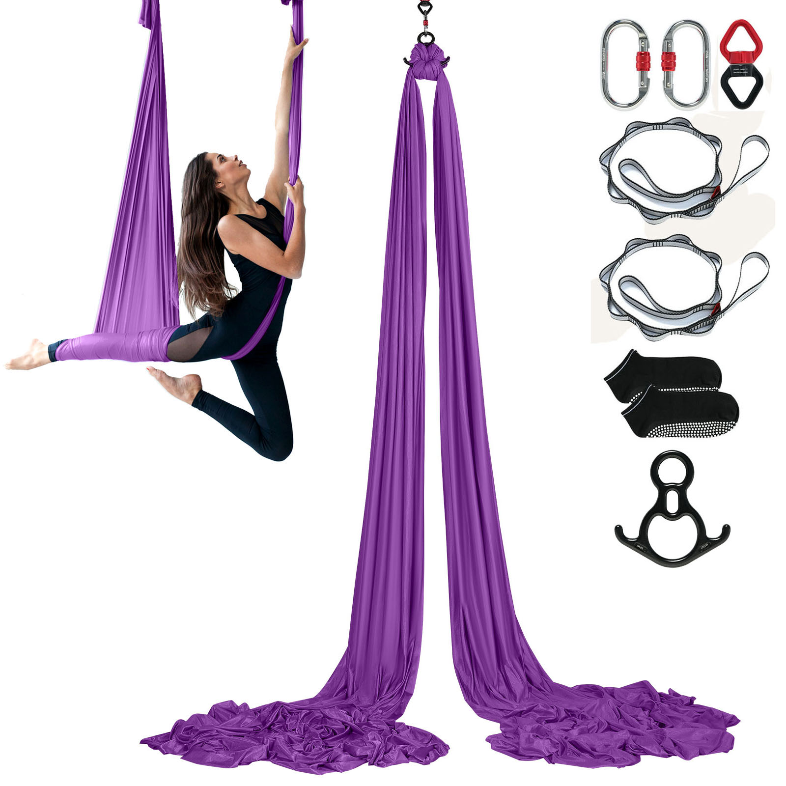 8.7/11Yards Aerial Yoga Hammoc - Aerial Silk Hammock 评论和价格