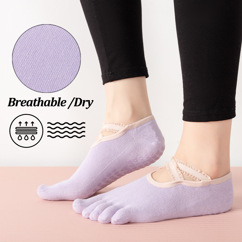 Ladies Non-Slip Pilates Socks  - Pilates Yoga Fitness 评论和价格