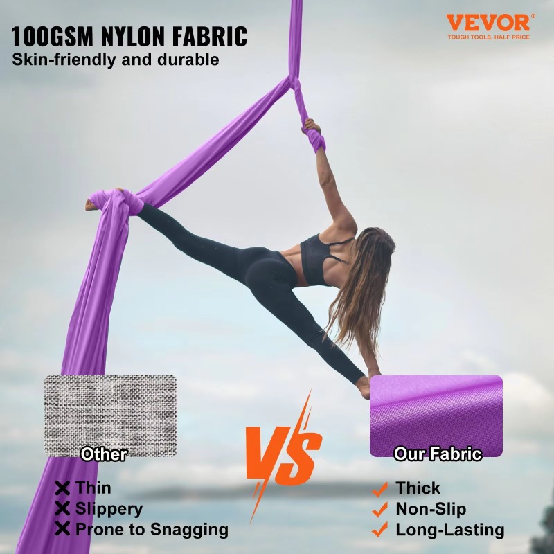 2026 Purple 8.7-Yard Aerial Si - Aerial Silk Hammock 评论和价格
