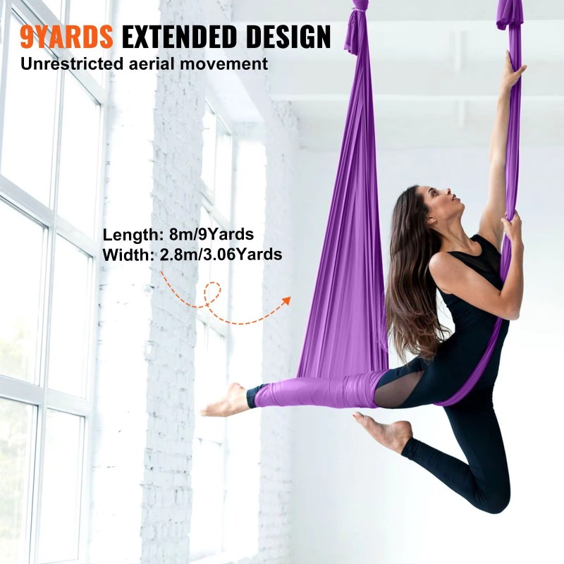 2026 Purple 8.7-Yard Aerial Si - Aerial Silk Hammock 评论和价格