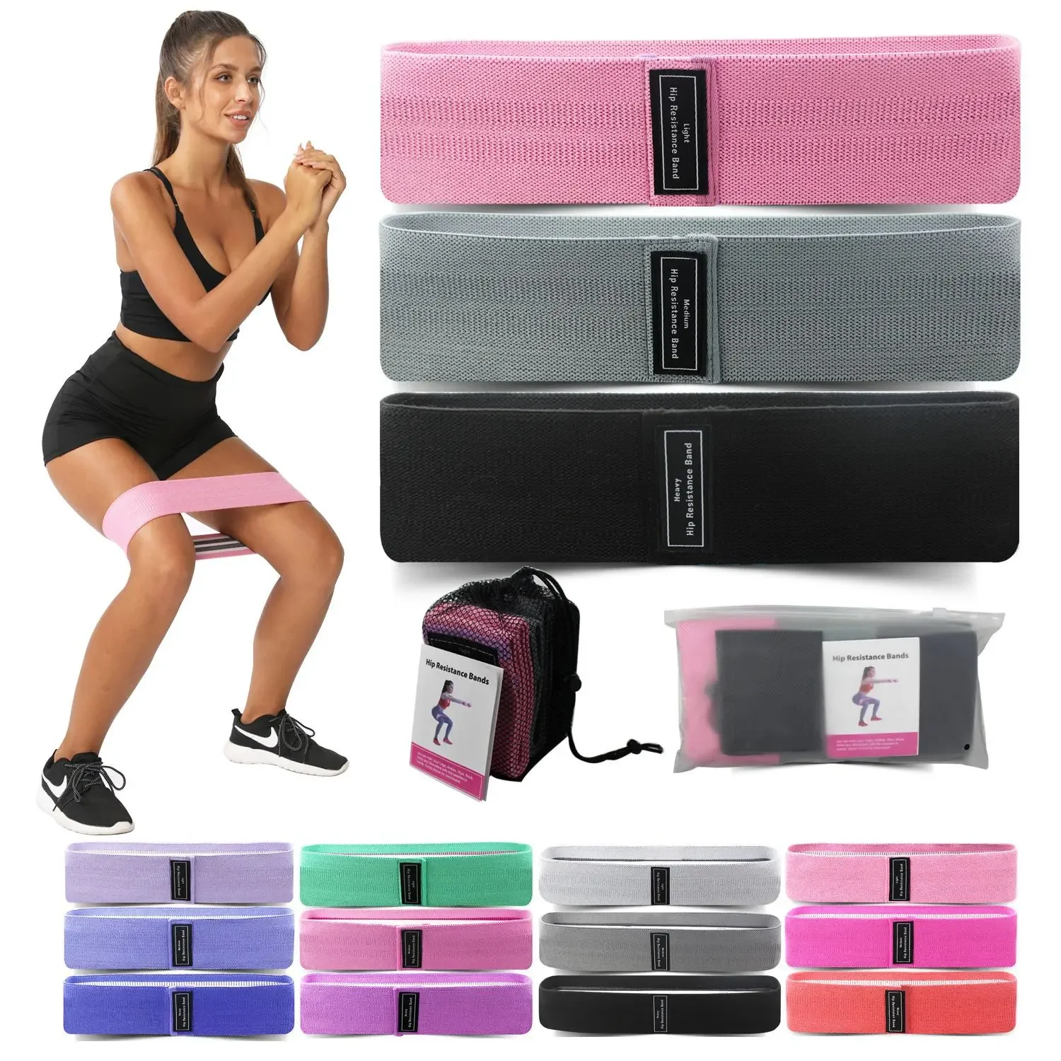1/2/3PCS Elastic Bands Fitness - Pilates Yoga Circle 评论和价格
