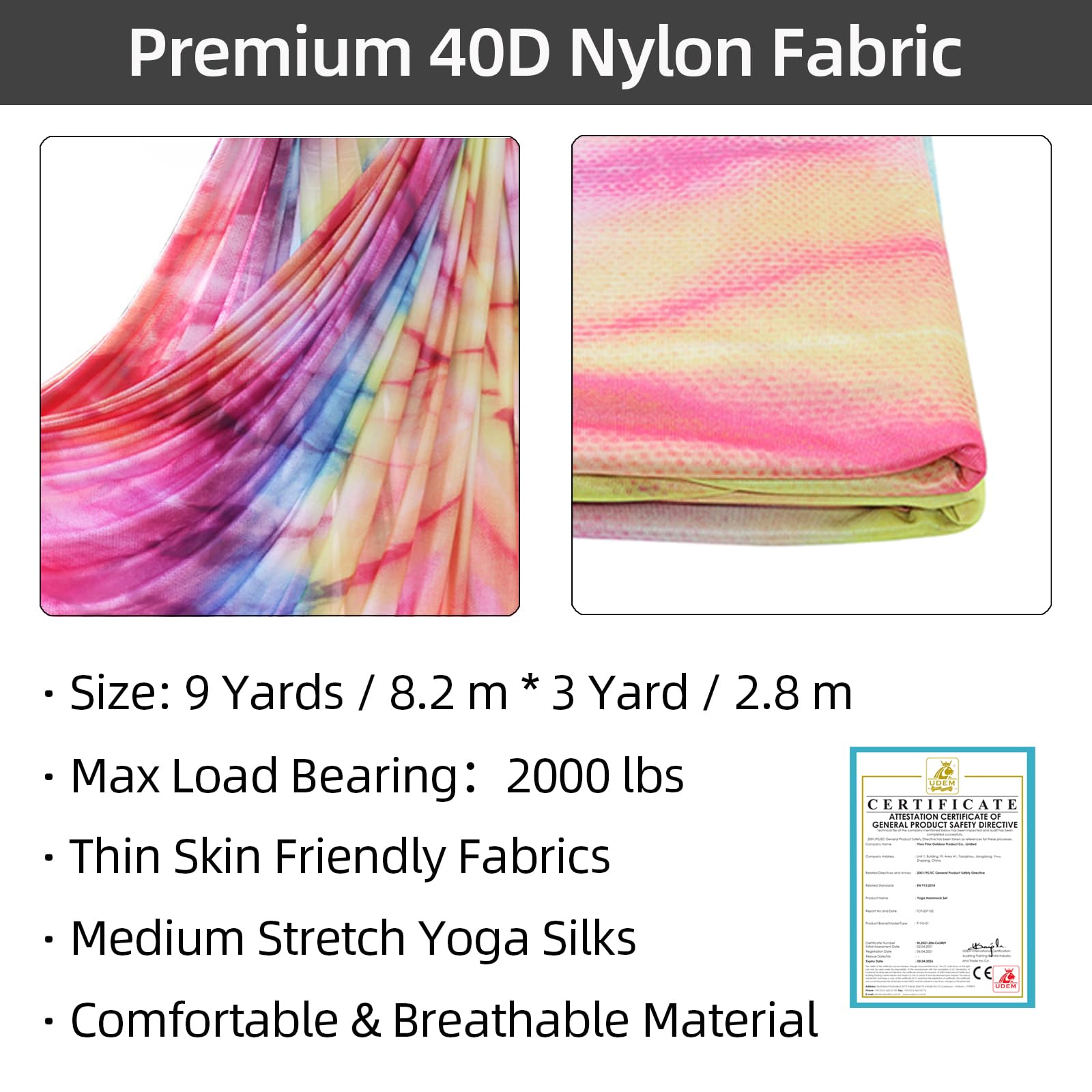 9 Yards Aerial Silks Kit Color - Aerial Silk Hammock 评论和价格