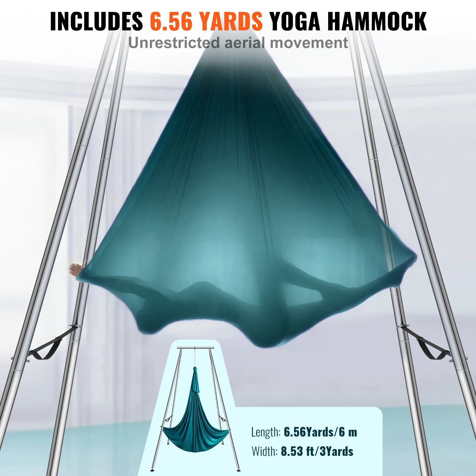 with 6.6 Yards Aerial Silks Ma - Aerial Silk Hammock 评论和价格
