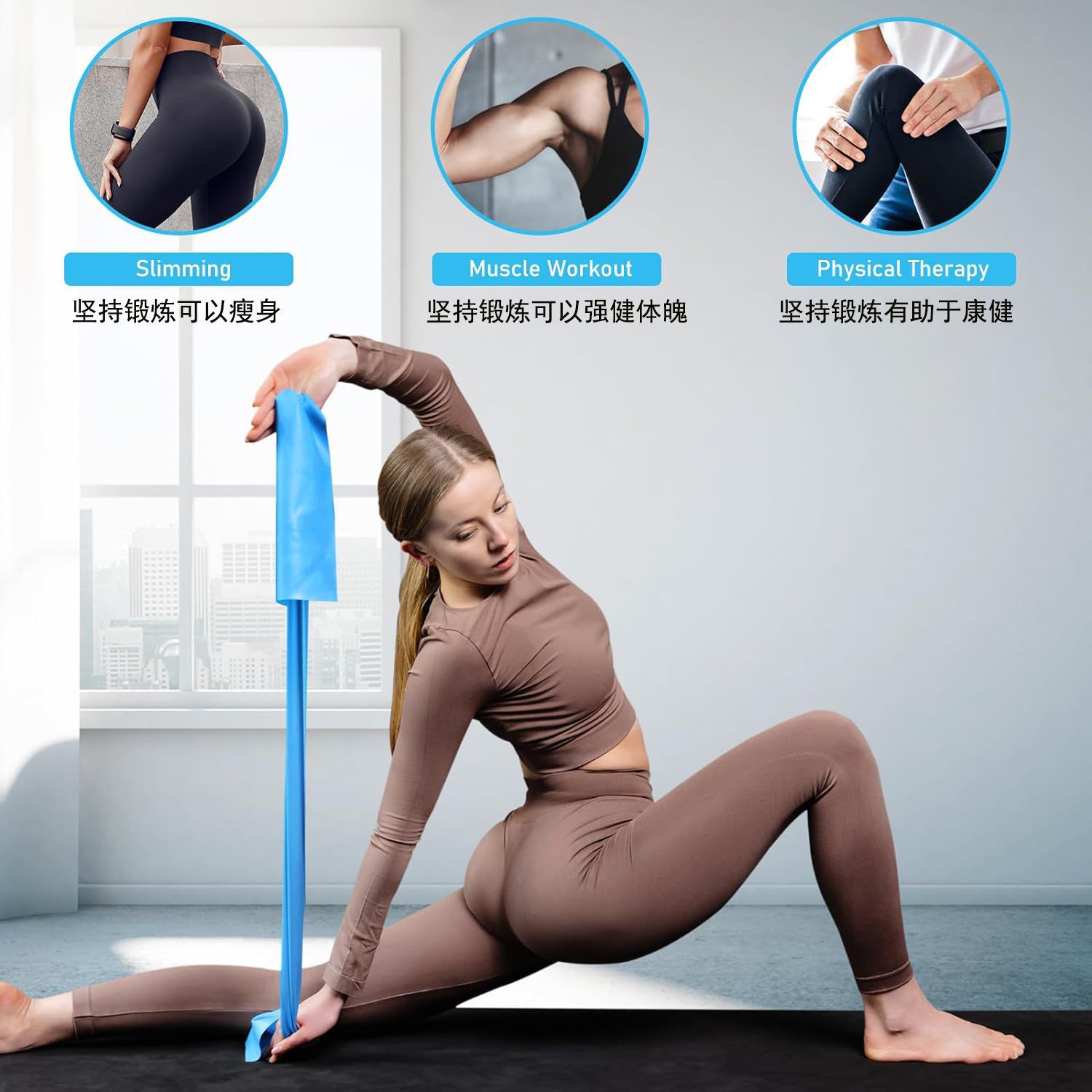 Yoga Elastic Bands Portable Pi - Pilates Yoga Circle 评论和价格